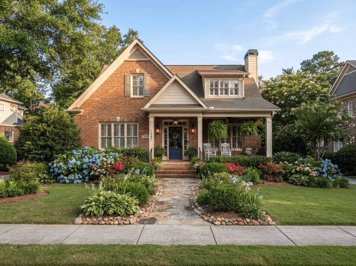 Residential house exterior in Middle Georgia